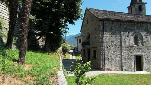 Exterior of the San Quirico Church in Domodossola, Italy