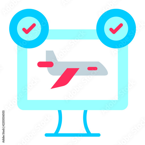 Flight Check In Vector Design Icon Style