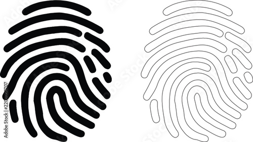 Fingerprint Security Identification Biometric Icon