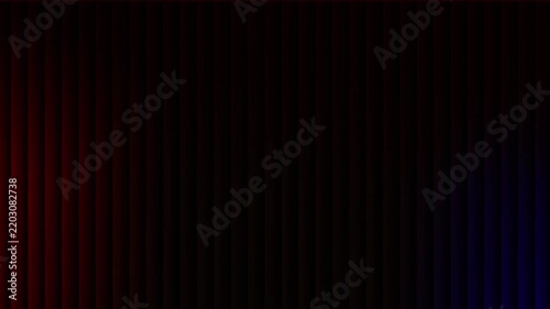 Abstract red and blue vertical light bars animation loop on dark background
