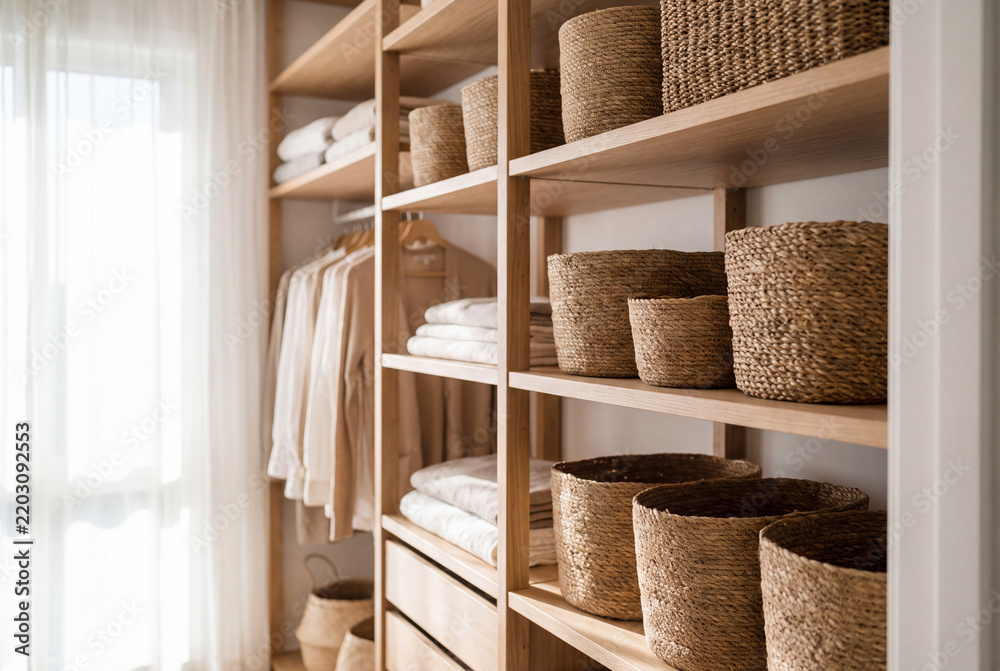 Fototapeta premium Home Organization Baskets