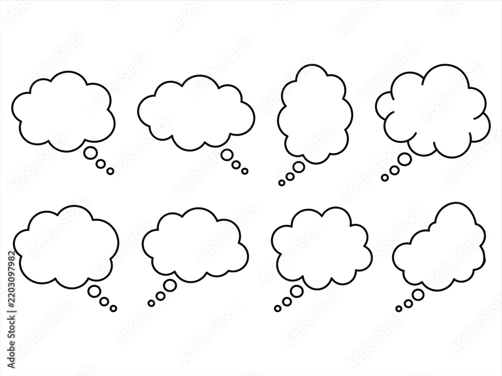 Fototapeta premium set of comic speech bubbles