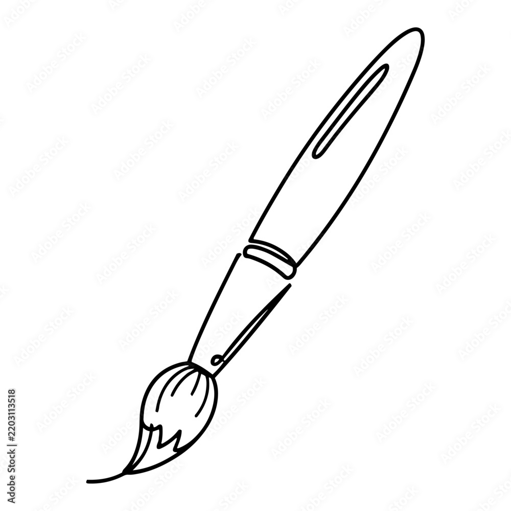 Obraz premium Artist paintbrush with wet paint