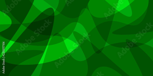 Abstract Green Overlapping Shapes Illustration Background