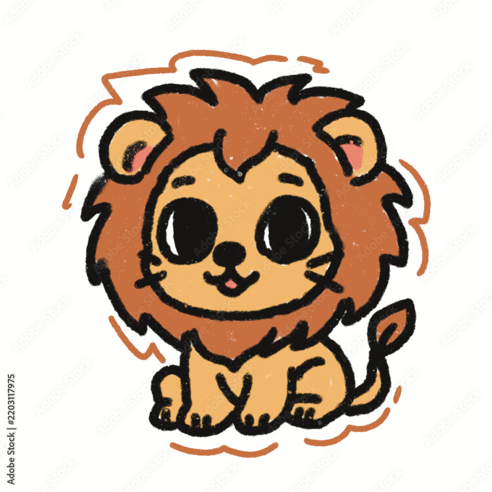 Fototapeta premium Cute lion