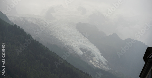Mer de Glace Glacier Valley in Chamonix, France