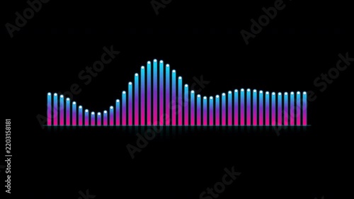 Colorful Sound Wave Visualizations on Black Background.