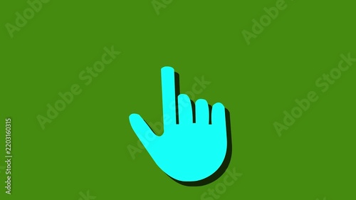 Mouse pointer hand clicks icon animation. Clicking finger icon, Mouse click, mouse cursor click animation, hand gesture, mouse pointer animation, mouse double click animation, hand click