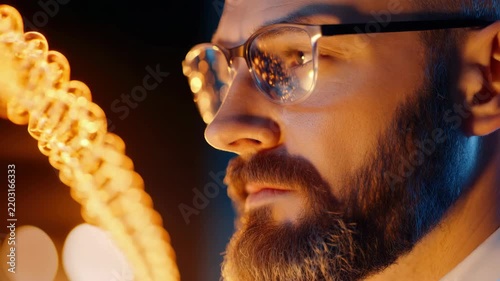 Contemplative Man with Glasses