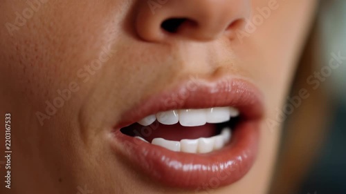 White Teeth Smiling Woman