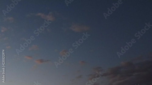 Altocumulus and cirrocumulus clouds at dusk