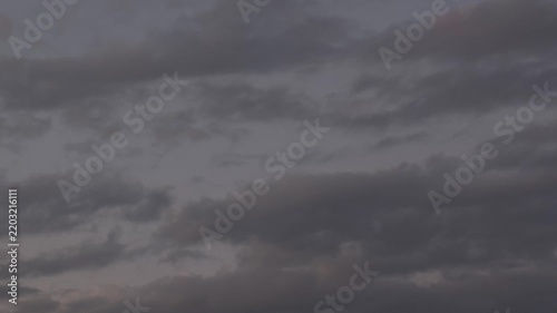 Curious clouds in the sky at dusk