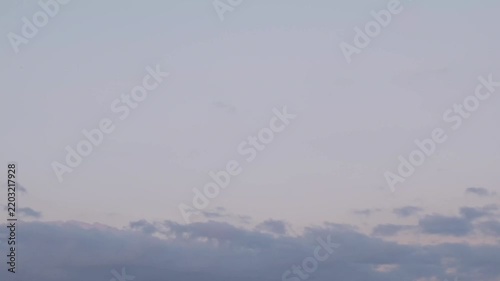 Interesting landscape of clouds at dusk
