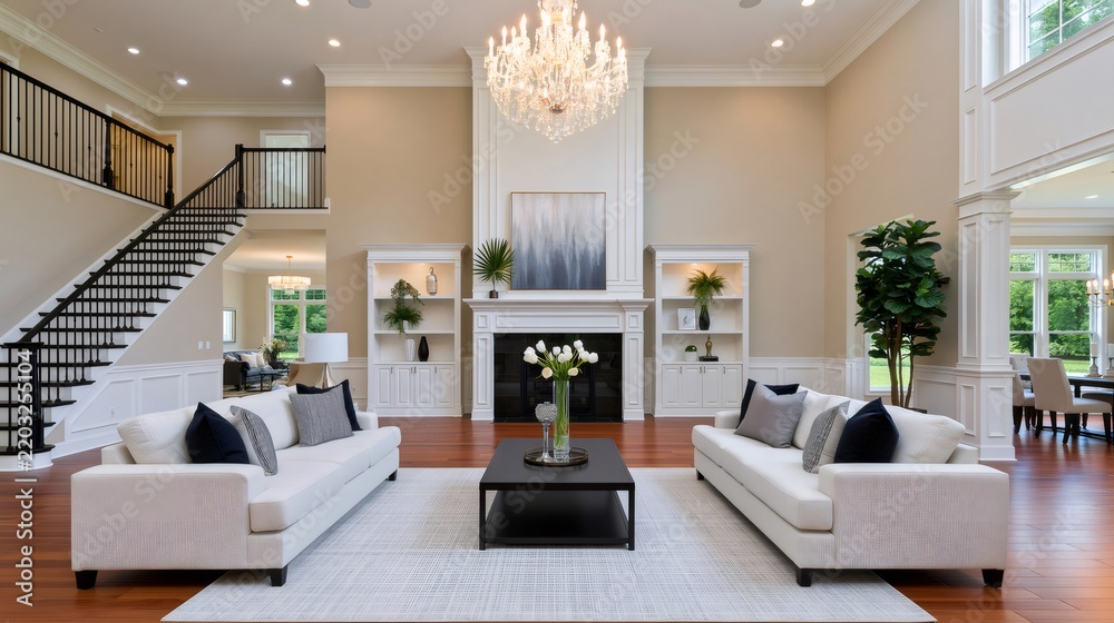 Obraz premium Luxury living room interior design in modern home