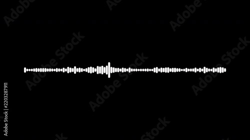 4k abstract music sound wave or audio wavefrom isolated on black background.Line digital minimalist voice and soundtrack.
