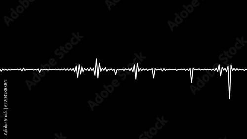 4k abstract music sound wave or audio wavefrom isolated on black background.Line digital minimalist voice and soundtrack.