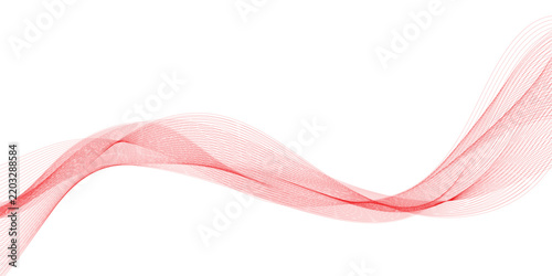Abstract red dotted wave lines swooping  background
