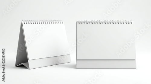 Blank paper desk spiral calendar.