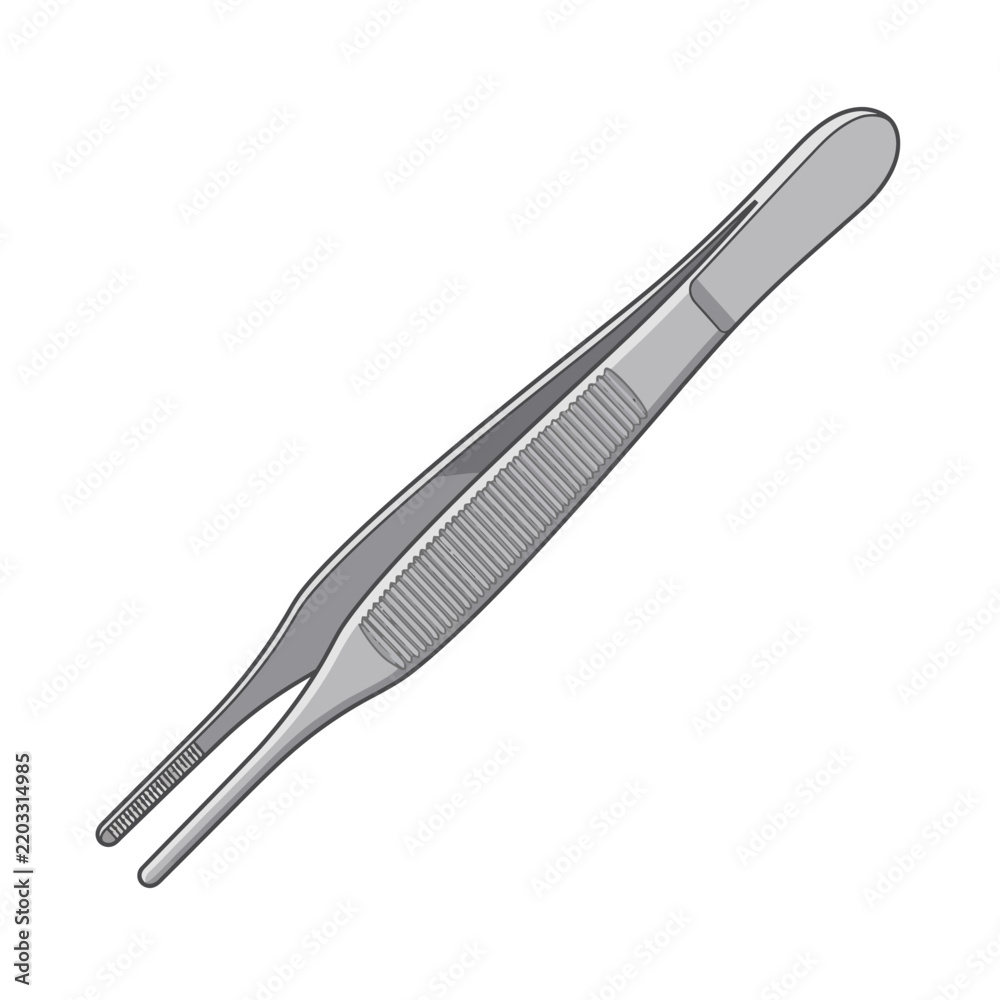 Fototapeta premium Surgical Forceps Medical Tool Icon