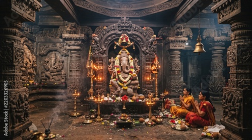 interior of temple ganesha