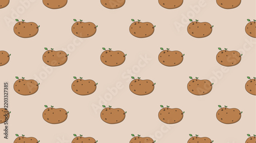 Cute Cartoon Hamster Pattern Seamless Repeating Illustration.