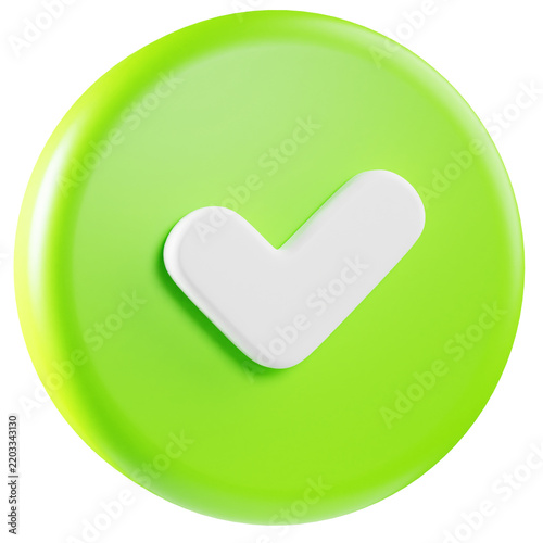 3D Accepted Checkmark Icon