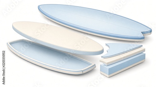 Illustrated cutaway of soft top foam layers