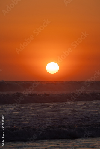 sunset over the sea