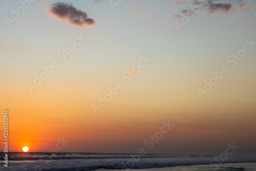 sunset in the sea