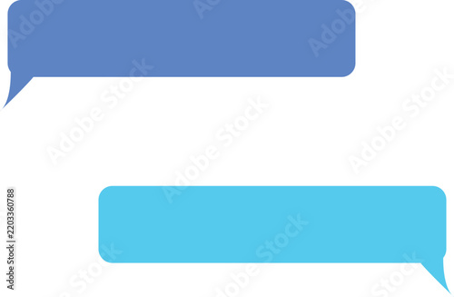 Two overlapping speech bubbles illustrate communication on a white background
