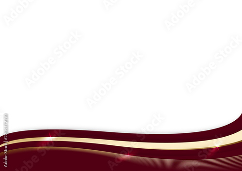 elegant red and gold wave on white background for premium corporate certificate background design