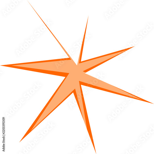 Sharp Orange Neon Impact Spark for Extreme Sports Branding and High Velocity Motion Graphic Design