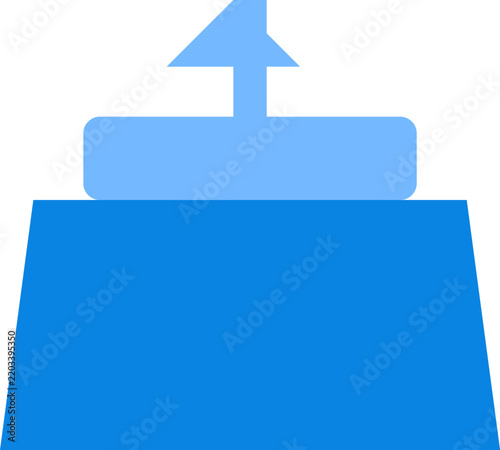 Ship boat ocean transport icon featuring a classic vessel sailing calm blue waters, symbolizing travel