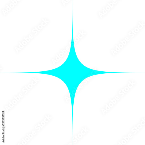 Simple minimalist neon cyan spark logo mark for startup branding and clean corporate identity system