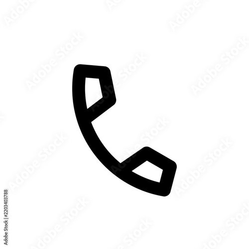 Outline Telephone Receiver Icon Ringing and Vibrating Seamless Loop Animation on Transparent Background