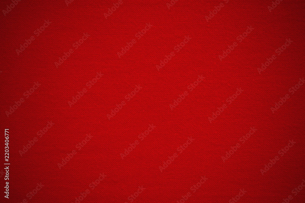Fototapeta premium Dark red cotton fabric cloth texture for background, natural textile pattern.