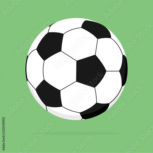 Football bal realistic soccer ball on white background d style vector sport ball isolated on light green background.