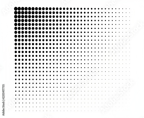 Black Dot Gradient Pattern on White Background