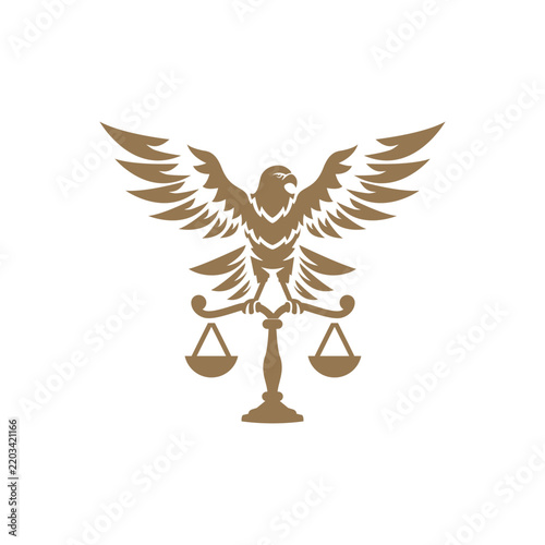 Hawk Law or Eagle Legal Firms Logo icon vector