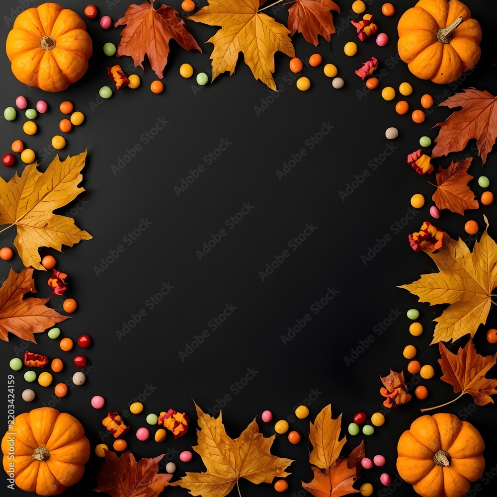 Fototapeta premium halloween background with pumpkins