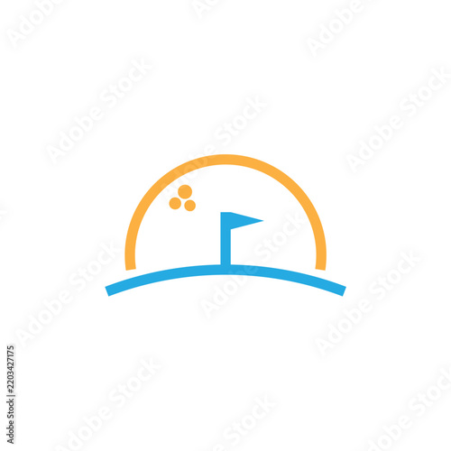 moon golf logo goof fo golf sport logo