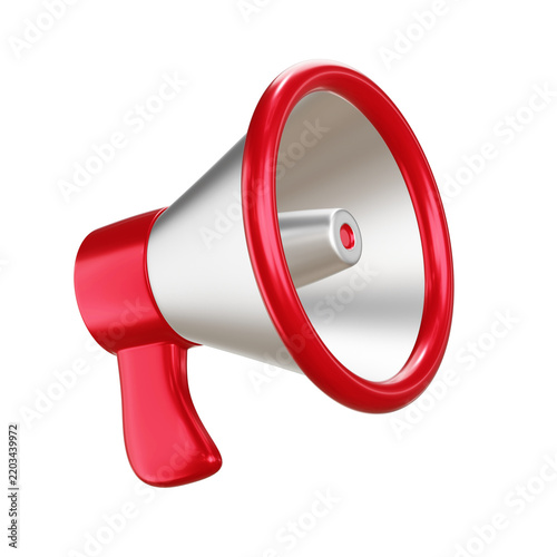 Red Megaphone 3D Icon