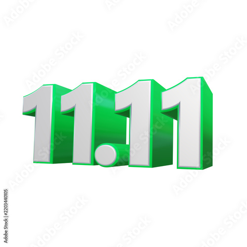 11.11 Sale 3D Number