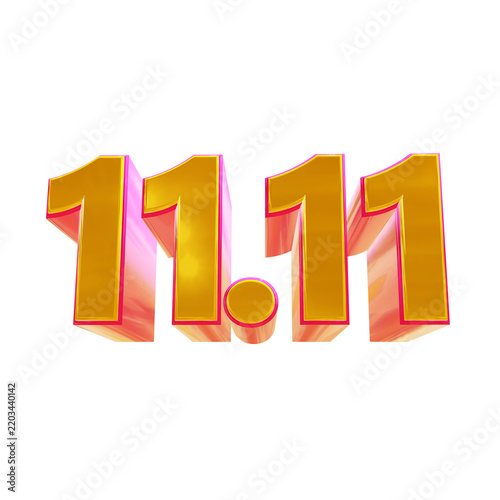 11.11 Sale 3D Number