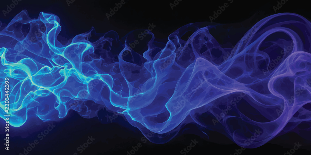 Fototapeta premium Abstract flowing energy waves of blue and purple light with abstract ethereal background gradient backgrounds illumination undefined creative