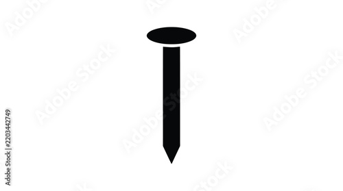Black nail icon on white background
