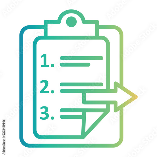 Plakat procedure Line Gradient Icon