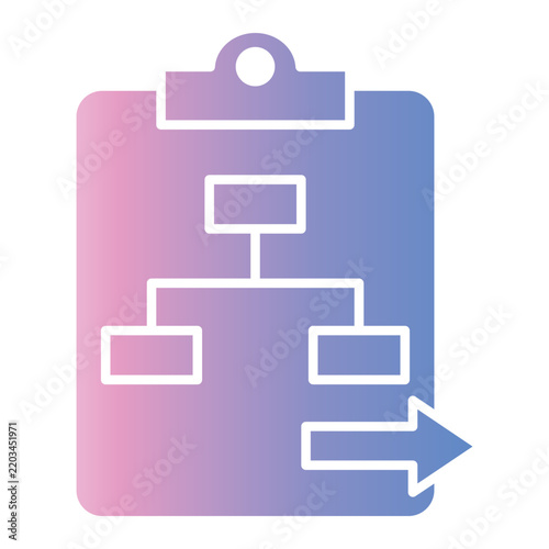 flowchart Gradient icon