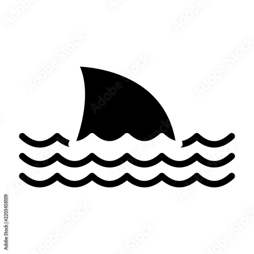 Shark Vector Glyph Icon Design
