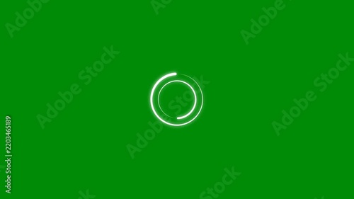 Animation of a loading spinning load wheel. Waiting for download. White circle on a black isolated background. loading wheel oval graphic animation spinning on transparent background. 4k